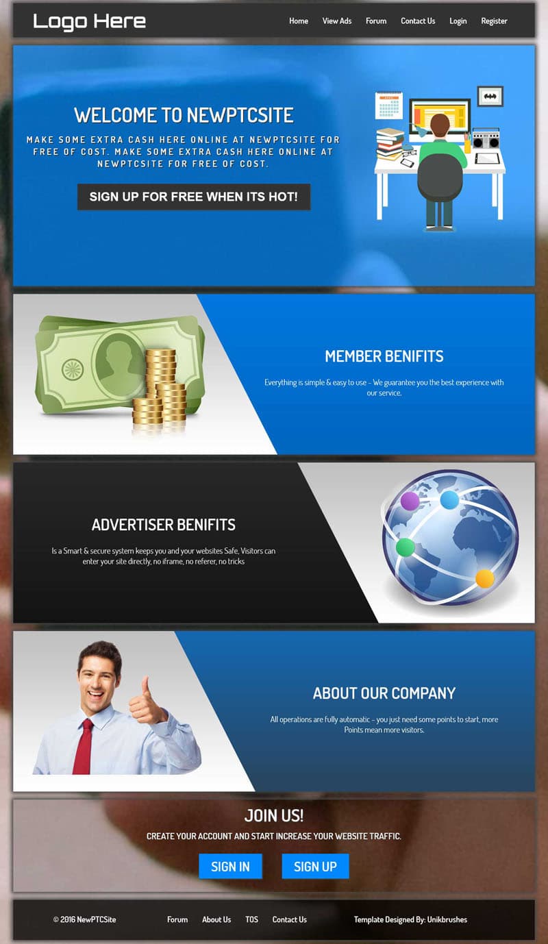 Archived UnikBrushes website template 8