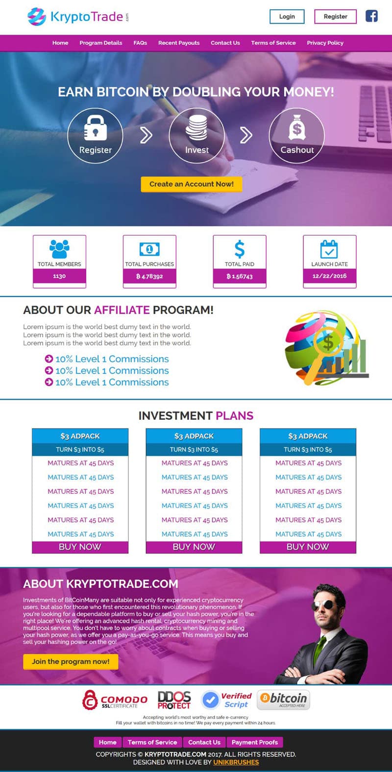 Archived UnikBrushes website template 11