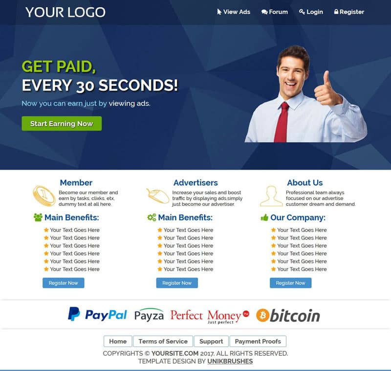 Archived UnikBrushes website template 14