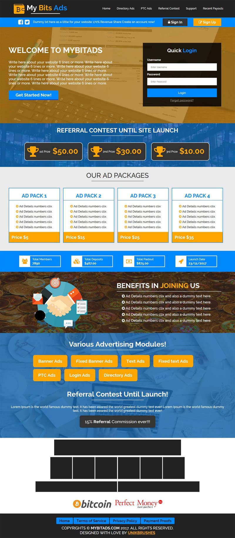 Archived UnikBrushes website template 18