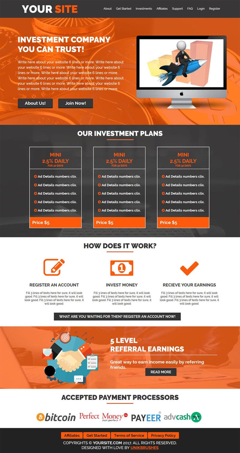 Archived UnikBrushes website template 20