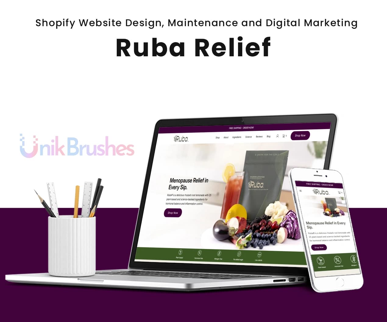 Portfolio preview for Ruba Relief