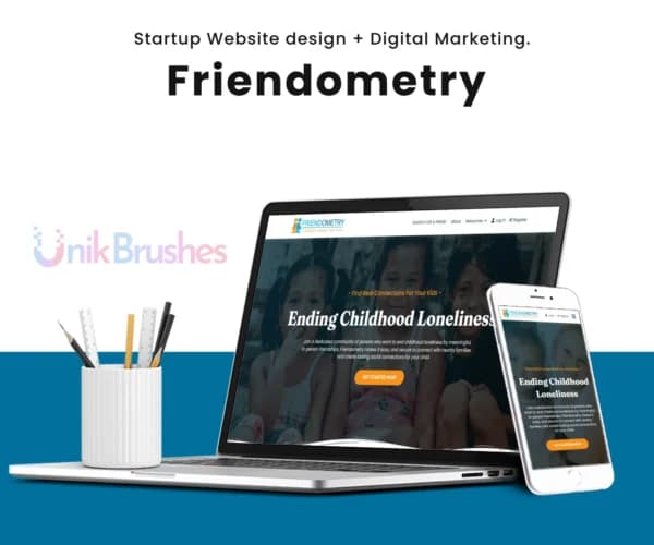 Portfolio preview for Friendometry