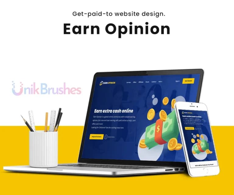 Portfolio preview for Earn Opinion