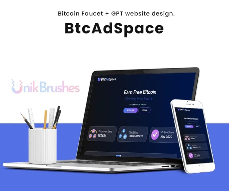 Portfolio preview for BTCAdSpace