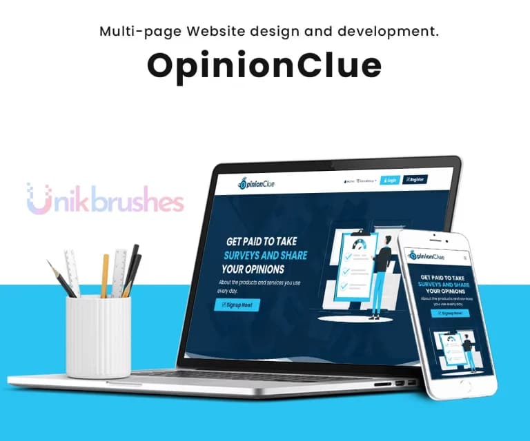 Portfolio preview for OpinionClue